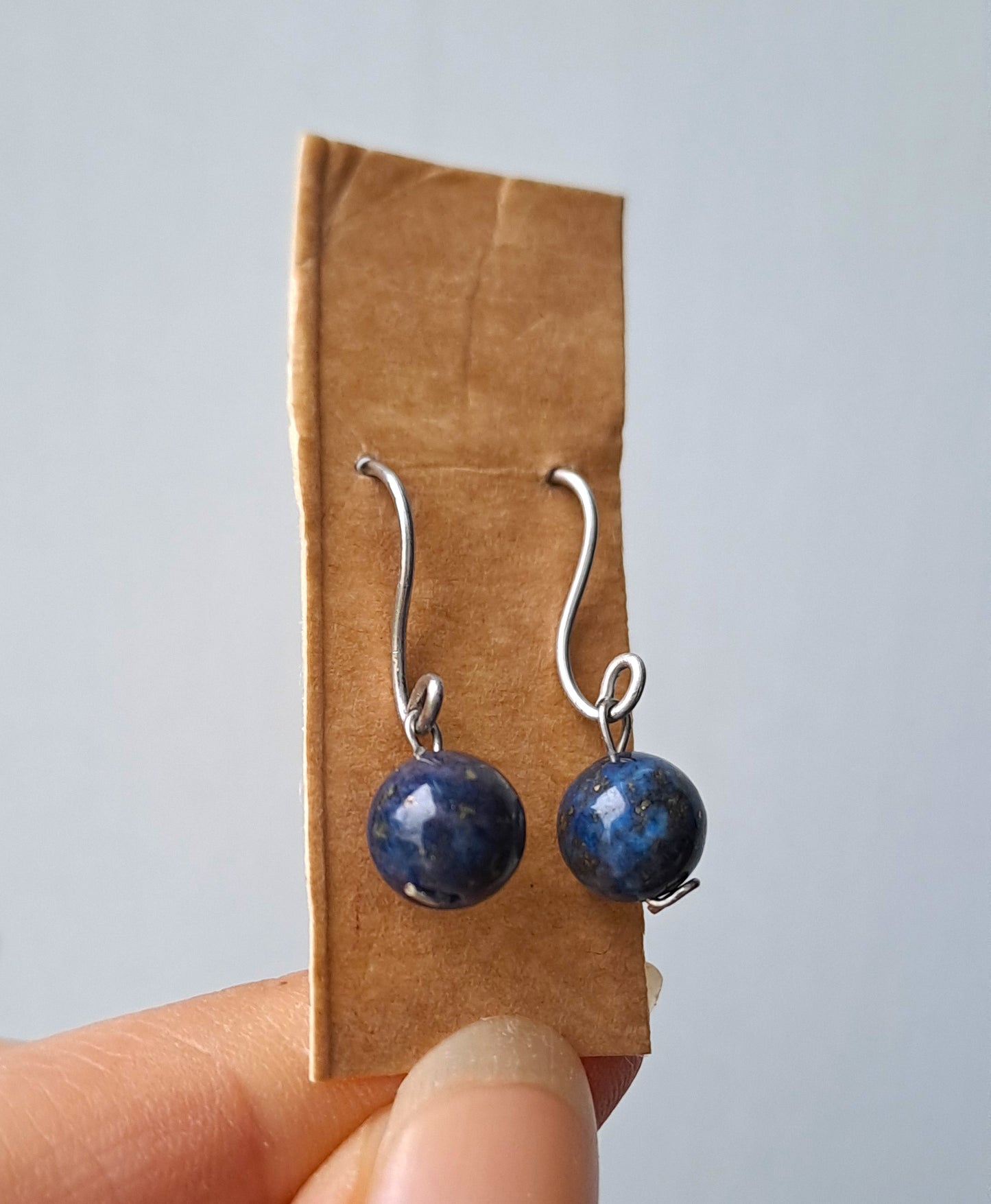 Lapis Lazuli ball Earrings
