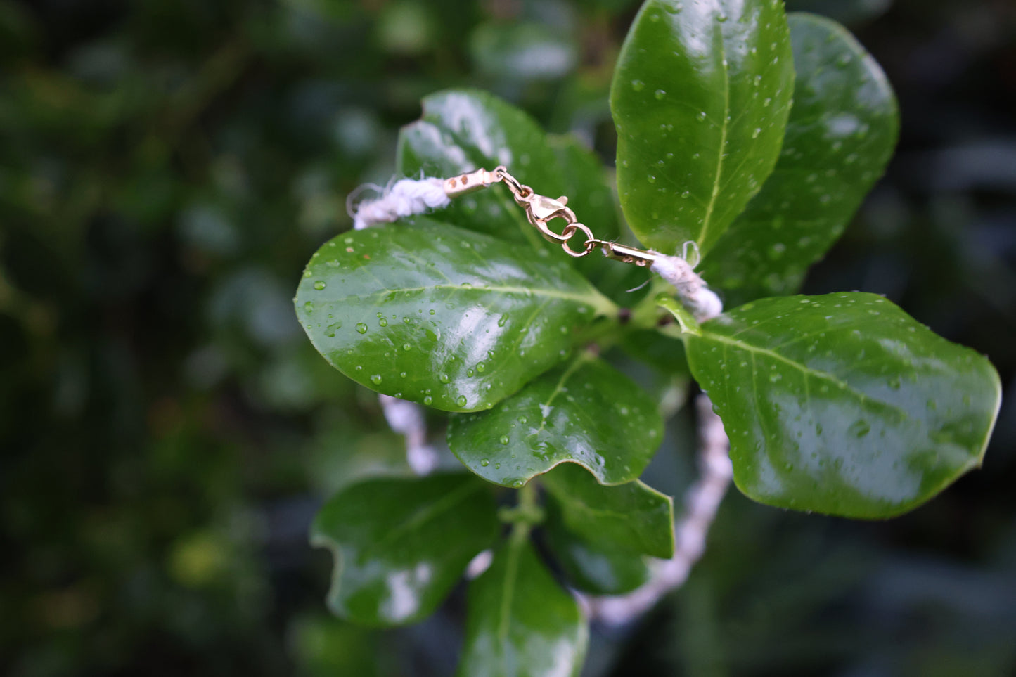 Sea Glass Leaf Mix Macrame Necklace